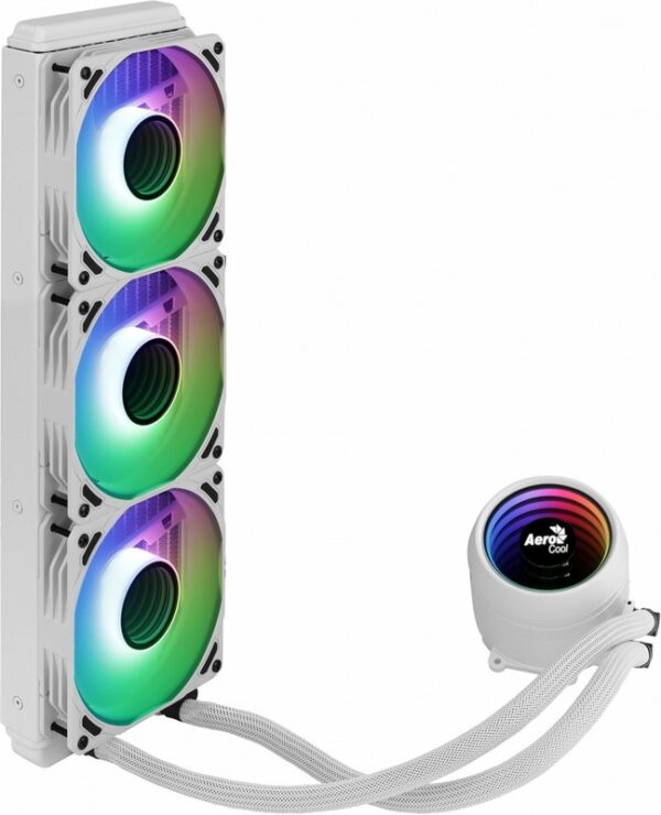 Aerocool Mirage L360 Refrigeracion Liquida Cpu Agua Y Freon 3 Ventiladores Blanco - Imagen 2