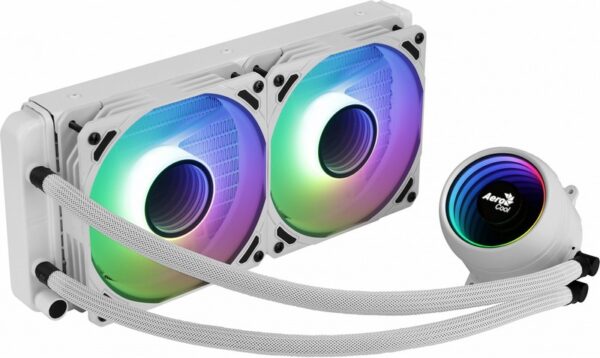 Aerocool Refrigeracion Liquida Cpu 2Xventilador 12Cm Rgb Tdp 400W Blanco