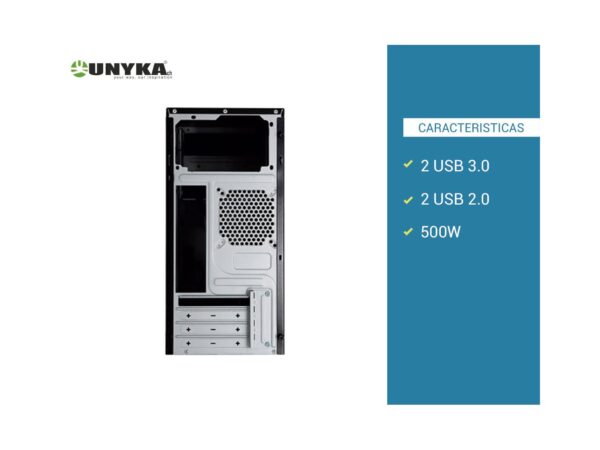Caja Micro Atx Unyka Uk-6023 2Xusb 3.0 51992 - Imagen 2