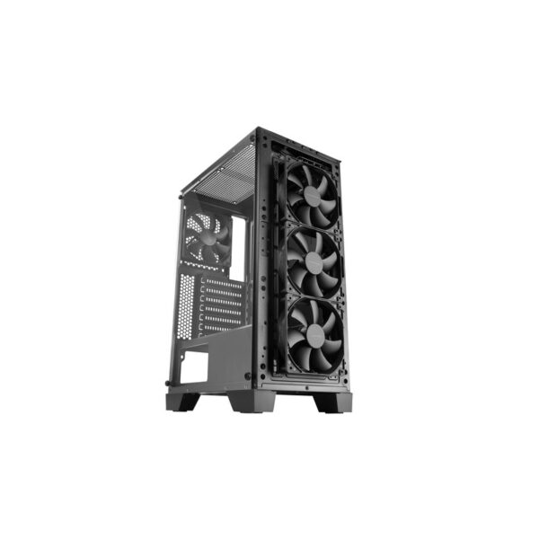 Mars Gaming Mc-Master Caja Pc Atx Panel Frontal Metal-Mesh Cristal Templado 4 Ventiladores Ultra-Silenciosos 120Mm Negro - Imagen 2