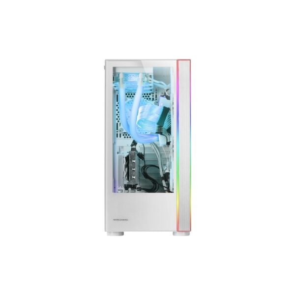 Mars Gaming Mc-Ultra Blanco Torre Gaming Custom Xxl E-Atx Doble Tira Led Argb Doble Ventana Cristal Templado Estructura Cámara Dual Vertical - Imagen 2