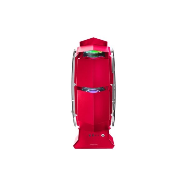 Mars Gaming Mcorb Rojo Caja Pc Gaming Micro-Atx Xl Diseño Circular Custom Doble Cristal Templado - Imagen 2