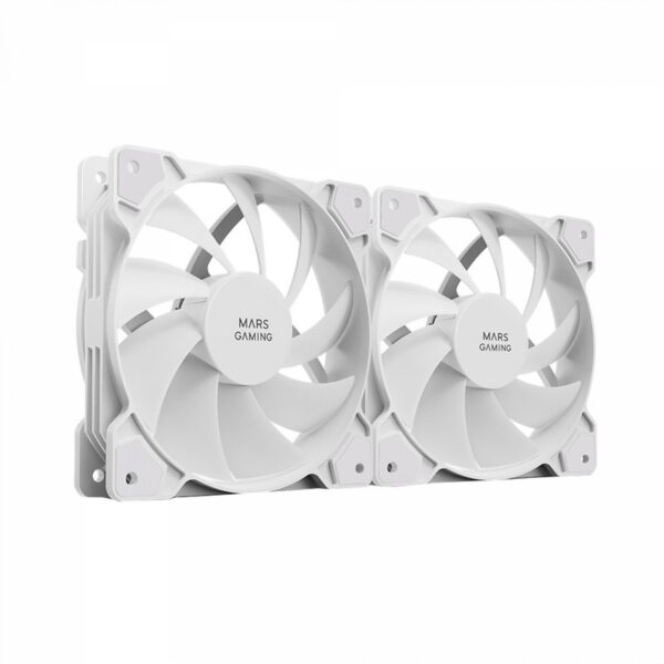 Mars Gaming Mfprox2W Sistema De Refrigeración Para Ordenador Carcasa Del Ordenador Ventilador 12 Cm Blanco 2 Pieza(S)