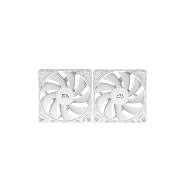 Mars Gaming Mfprox2W Sistema De Refrigeración Para Ordenador Carcasa Del Ordenador Ventilador 12 Cm Blanco 2 Pieza(S) - Imagen 2
