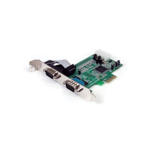 Startech.Com Tarjeta Adaptadora Pci Express Pcie De 2 Puertos Serie Rs232 Db9 Uart 16550 Serial