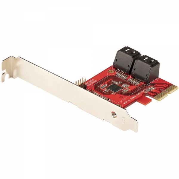 Startech.Com Tarjeta Pcie Controladora Sata De 4 Puertos - Tarjeta De Expansión Pci Express Sata - 6Gbps - Perfil Bajo/Completo - Conectores Sata Api