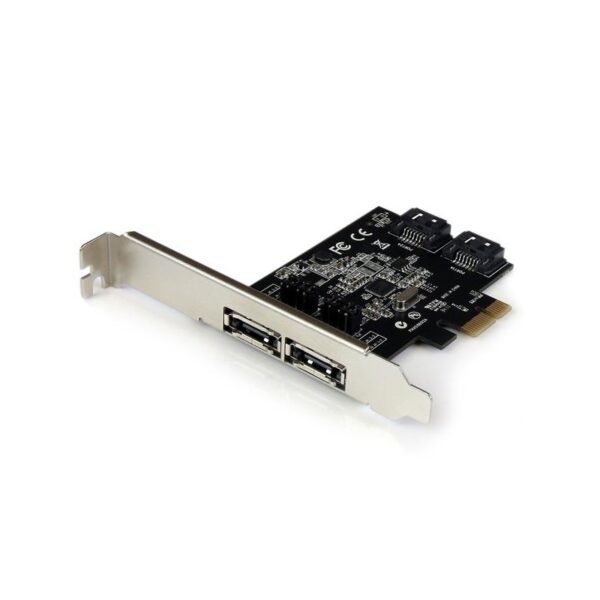 Tarjeta Adaptadora Controladora Pci Express Pcie 2 Puertos Esata 2 Puertos Sata - Sata Iii - 6Gbps  Pexesat322I