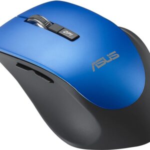 Asus Wt425 Ratón Mano Derecha Rf Inalámbrico Óptico 1600 Dpi Negro, Azul