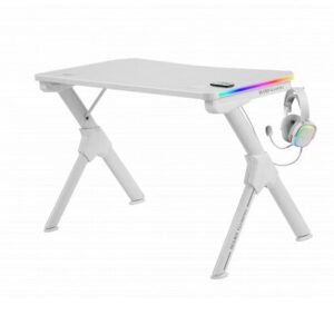 Mars Gaming Mgdrgb Mesa Gaming Fibra De Carbono Acero Blanco