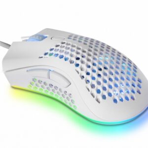 Mars Gaming Mmexw Raton Gaming Rgb Usb Tipo-A Optico 32000Dpi Ultraligero Blanco