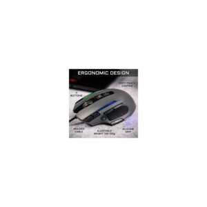 Raton The G-Lab Gaming Iluminated Rgb 10000Dpi Optico Ovago Negro Kult-Nitrogen-Core