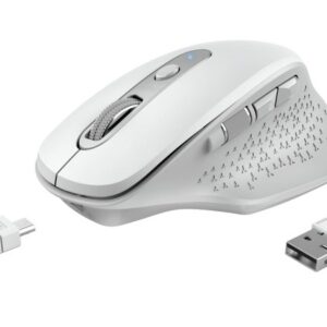 Raton Trust Ozaa Rf Inalambrico Optico 2400 Dpi Mano Derecha Blanco 24035