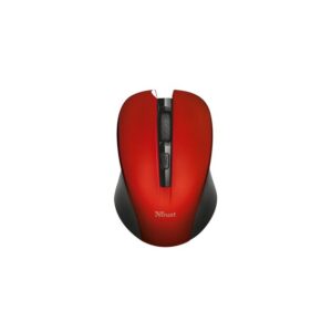 Trust 21871 Raton Ambidextro Rf Inalambrico 1800Dpi Optico Negro Rojo