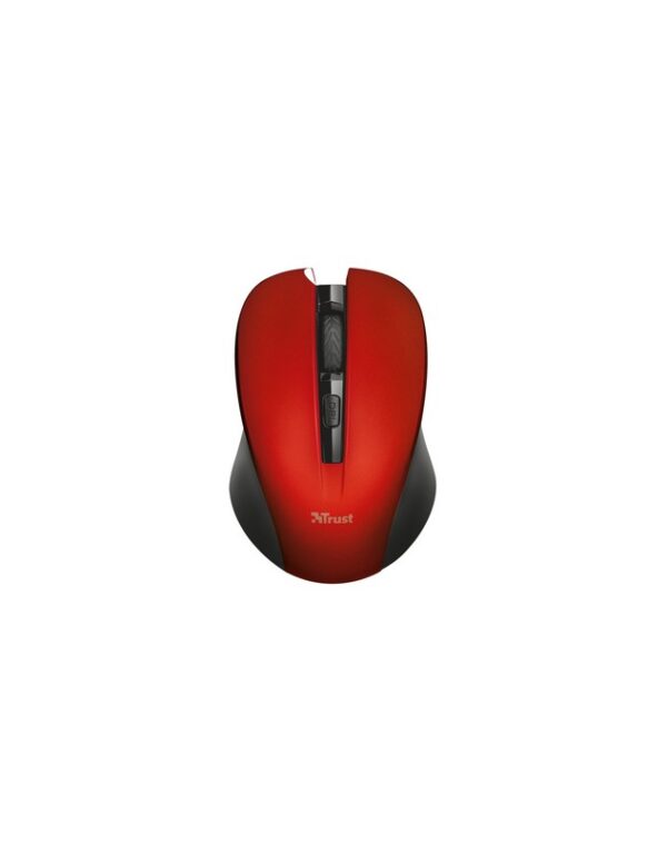 Trust 21871 Raton Ambidextro Rf Inalambrico 1800Dpi Optico Negro Rojo