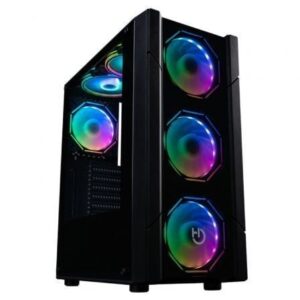 Hiditec V30 Argb Caja Semitorre Gaming Spcc Vidrio Templado Negro