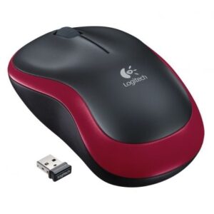 Logitech M185 Raton Wireless Negro-Rojo 910-002237