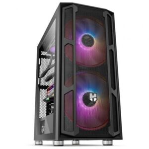 Caja Semitorre Nox Atx Hummer Nova Argb Lateral Cristal Templado Negro Nxhummernova