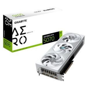GIGABYTE GeForce RTX 5070 AERO OC 12G Tarjeta Gráfica - 12GB GDDR7, 192 bits, PCI-E 5.0, XXXX MHz Core Clock, 3 x DP 2.1a, 1 x HDMI 2.1b, NVIDIA DLSS