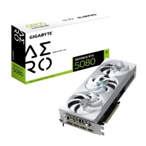 GIGABYTE GeForce RTX 5080 AERO OC SFF 16G Tarjeta Gráfica - 16GB GDDR7, 256 bits, PCI-E 5.0, 2730MHz Core Clock, 3 x DisplayPort, 1 x HDMI, GV-N5080A
